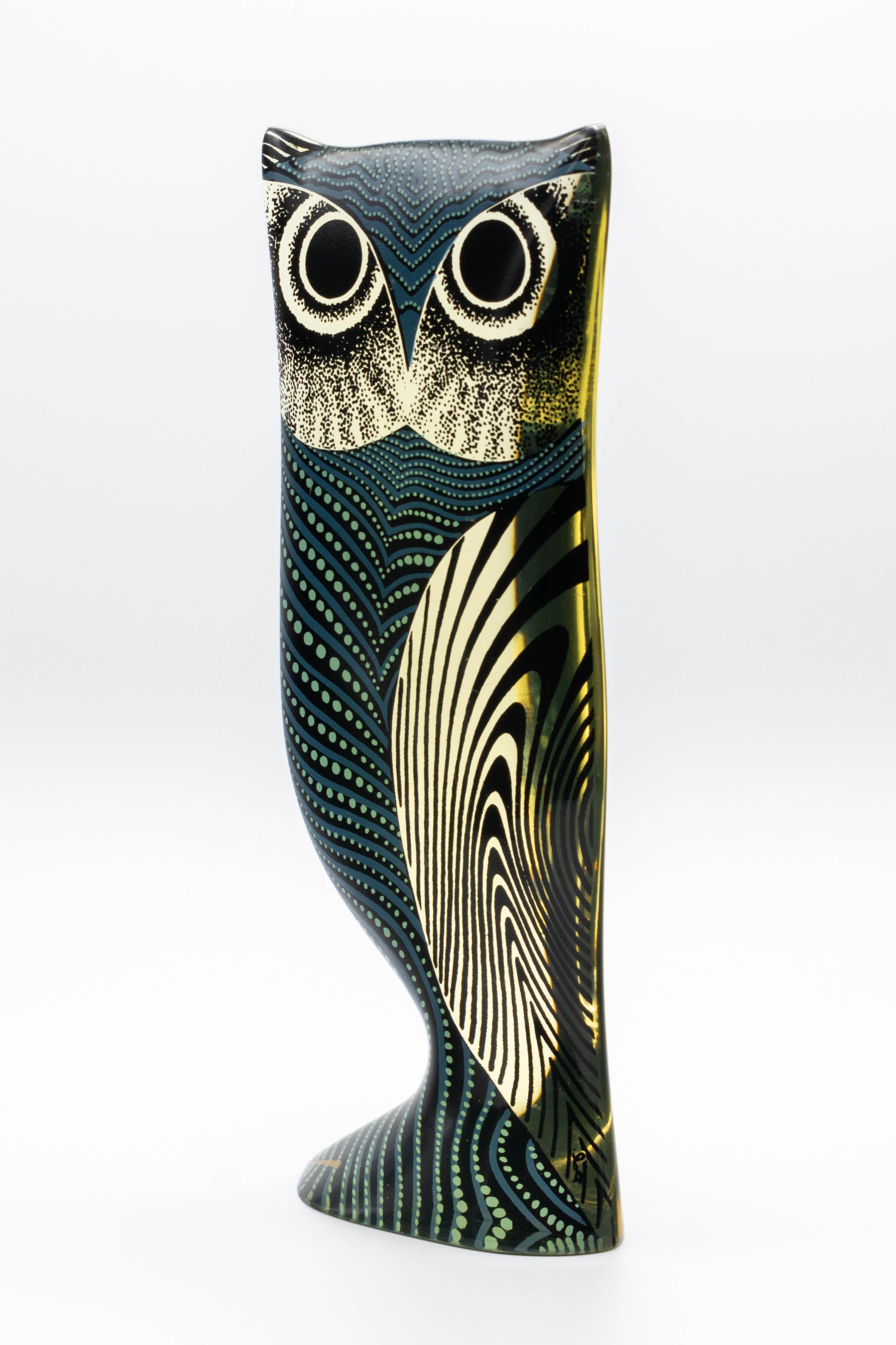 Mid-Century Modern Palatnik Op Art Lucite Owl