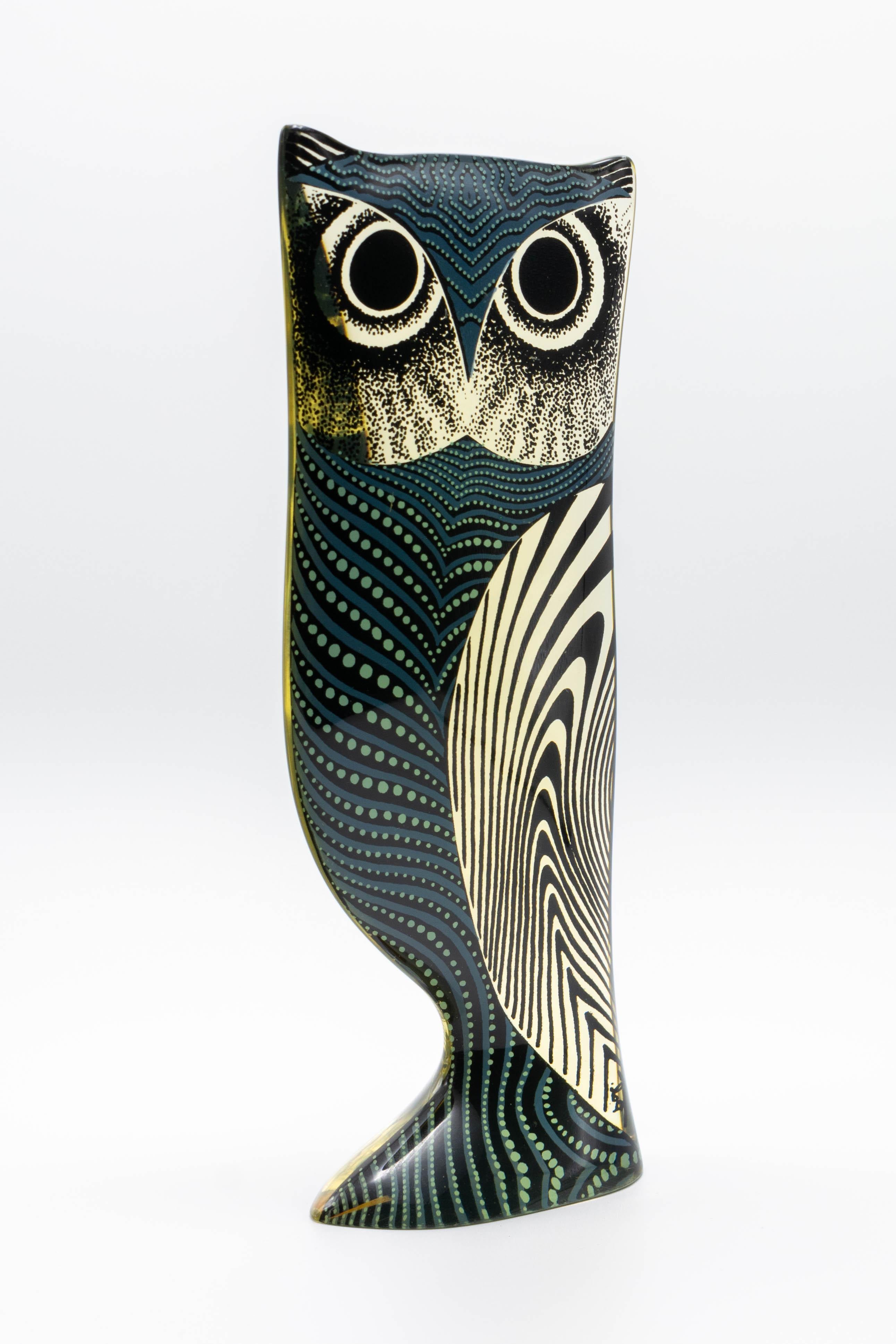 Brazilian Palatnik Op Art Lucite Owl