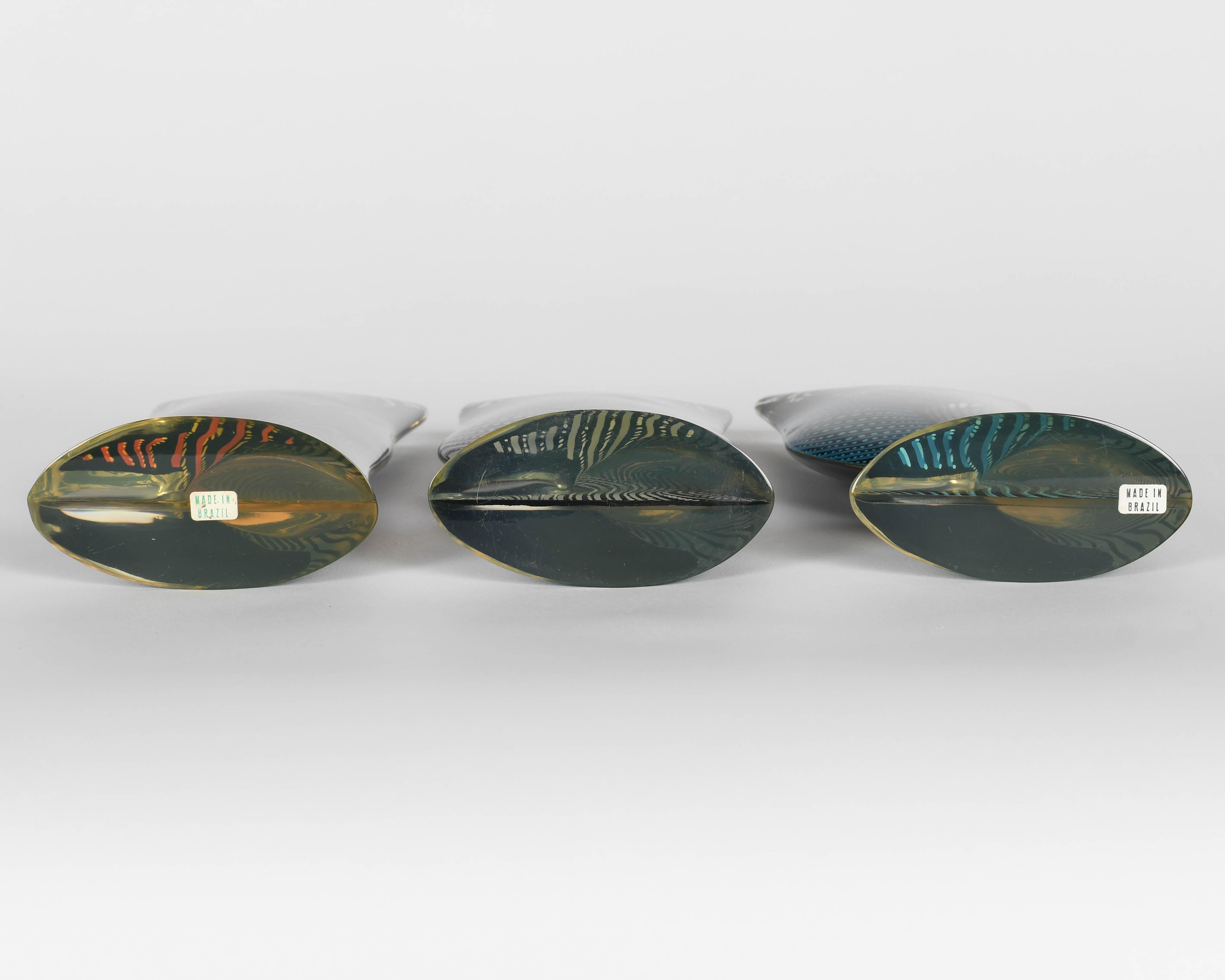 Palatnik Op Art Lucite Owls Set di 3 in vendita 2