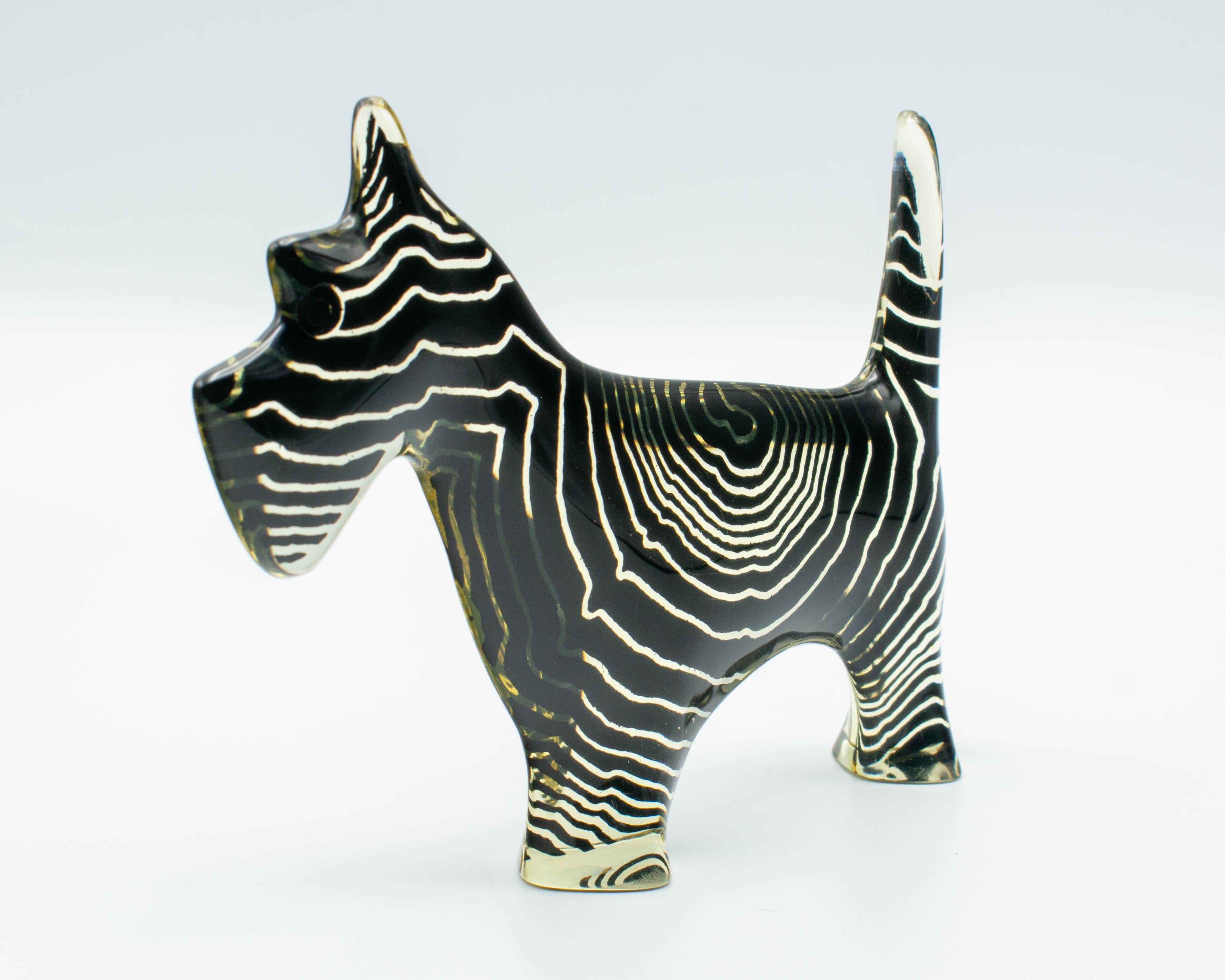Palatnik Op Art Lucite Scottie Dog In Good Condition For Sale In Winter Park, FL