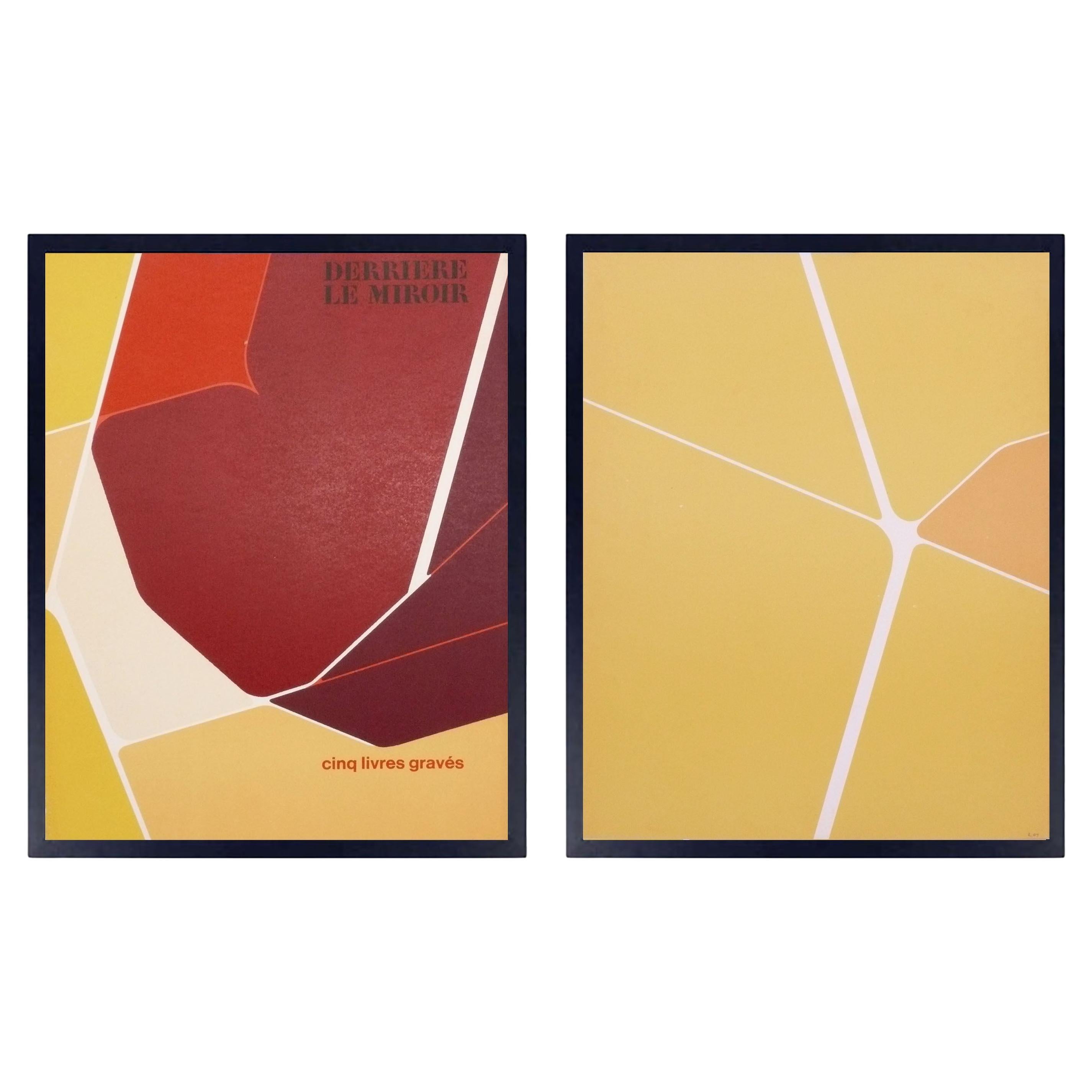 Palazuelo Color Lithographs 16.5 "H x 12.5 "W Mid Century Modern Abstrakte Kunst im Angebot