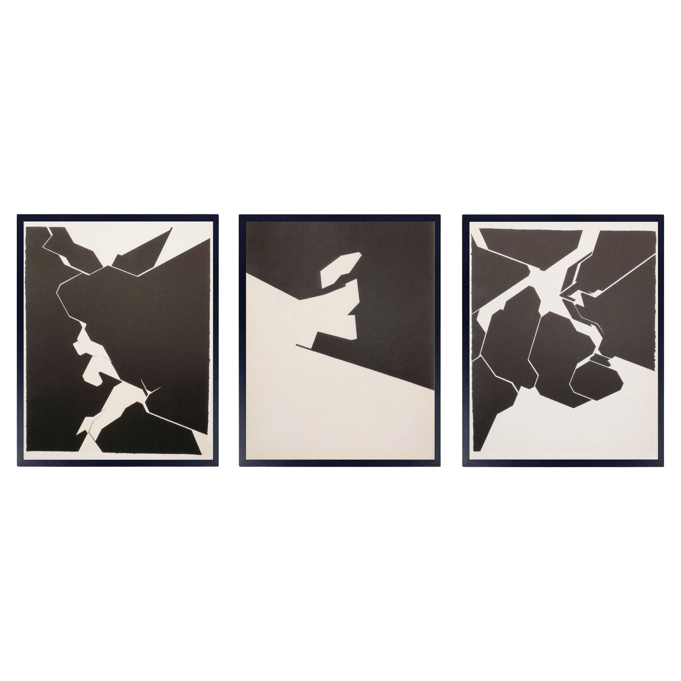 Palazuelo Lithographien 16,5 "H x 12,5 "W Mid Century Modern Abstrakte Kunst