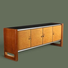 Palazzi dell'Arte Cantù Sideboard, Birdseye Maple and Walnut, Italy, 1940s