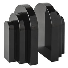 Palazzo Crystal Bookends Onyx Black by Greg Natale