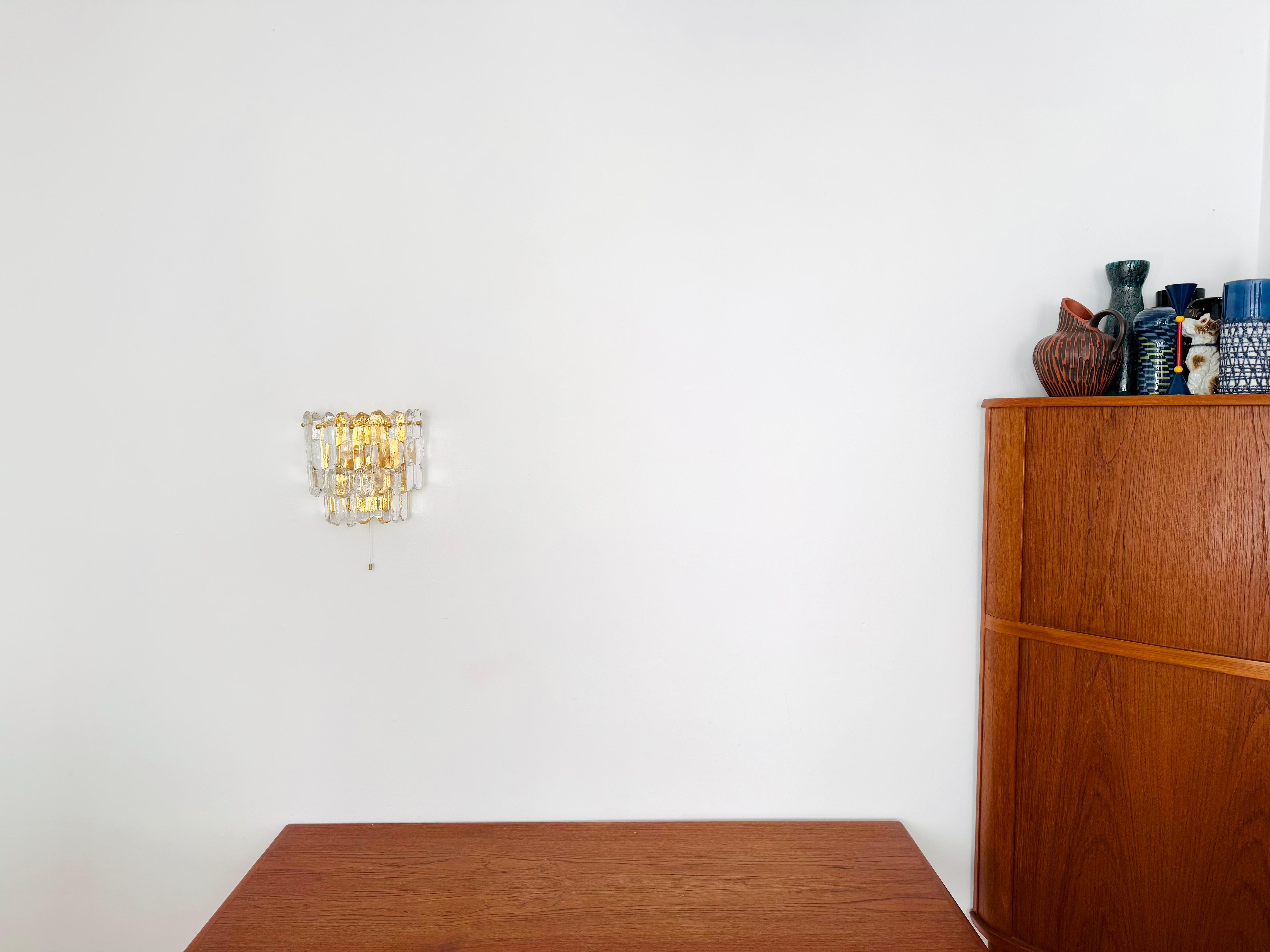 Palazzo Ice Glass Wall Lamp by J.T. Kalmar In Good Condition For Sale In München, DE