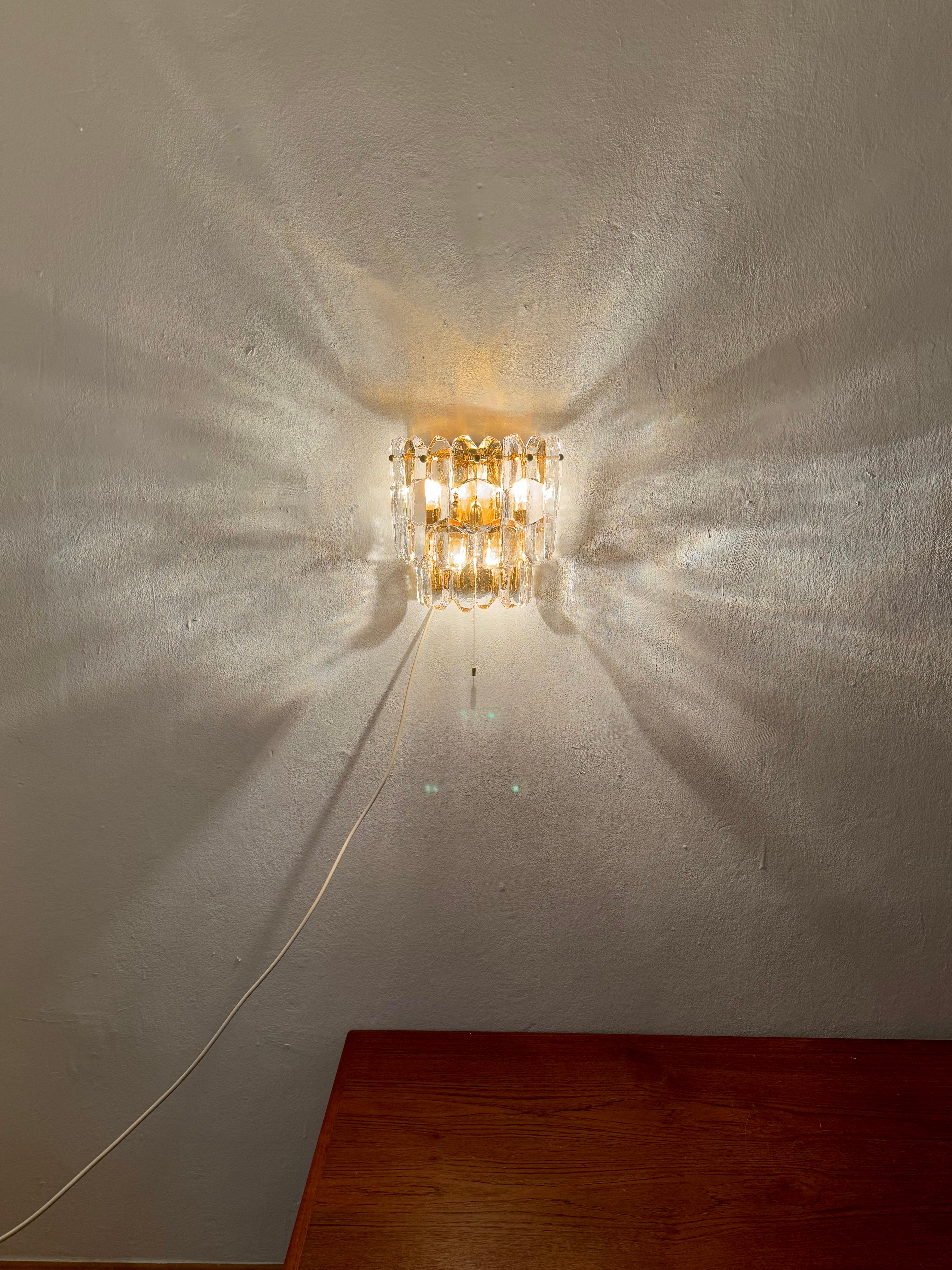 Palazzo Ice Glass Wall Lamp by J.T. Kalmar For Sale 1
