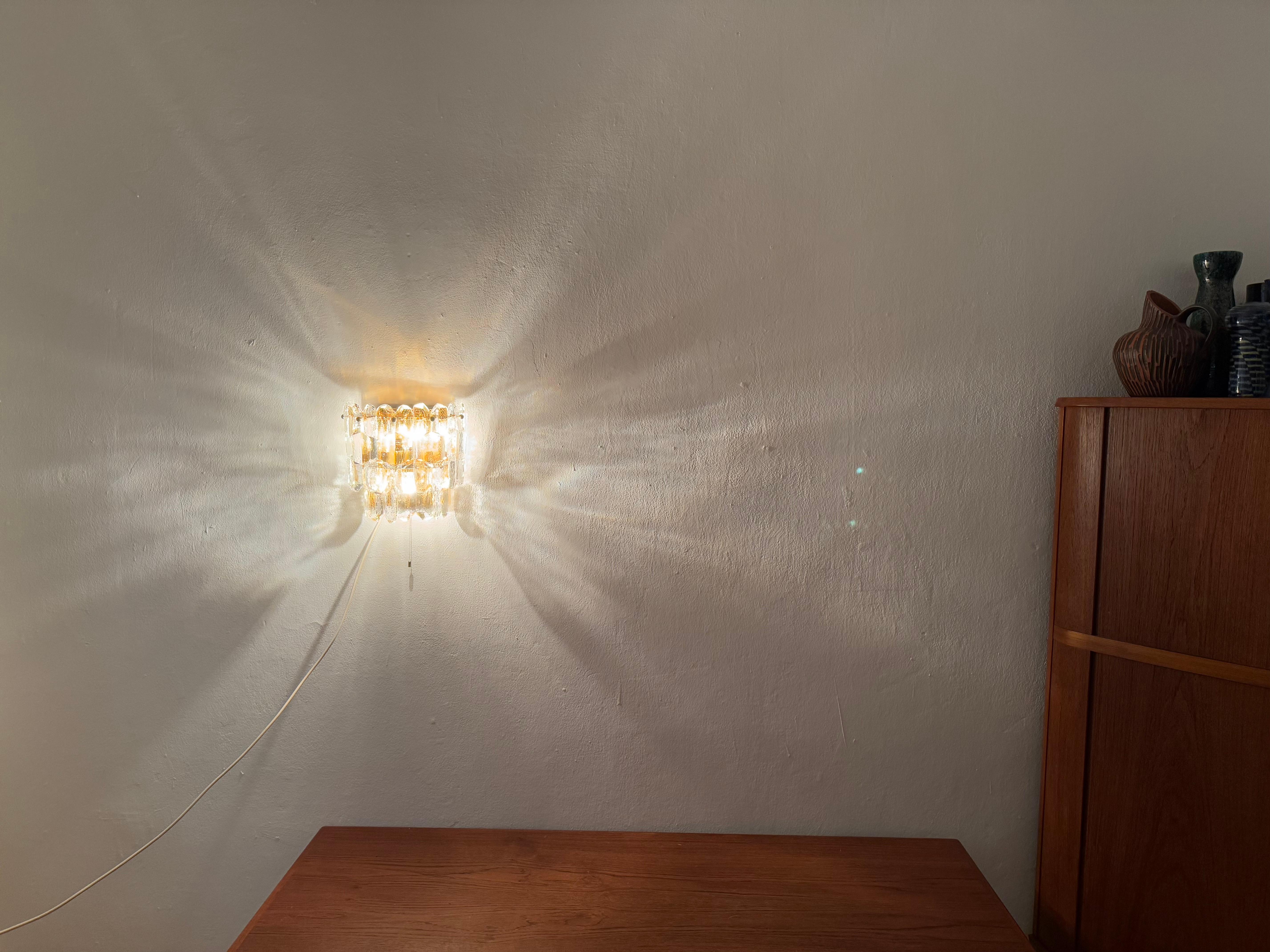 Palazzo Ice Glass Wall Lamp by J.T. Kalmar For Sale 2