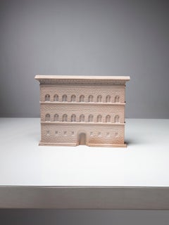 "Palazzo Strozzi" Building Front in Terracotta Sculpture, Italy, 1950s