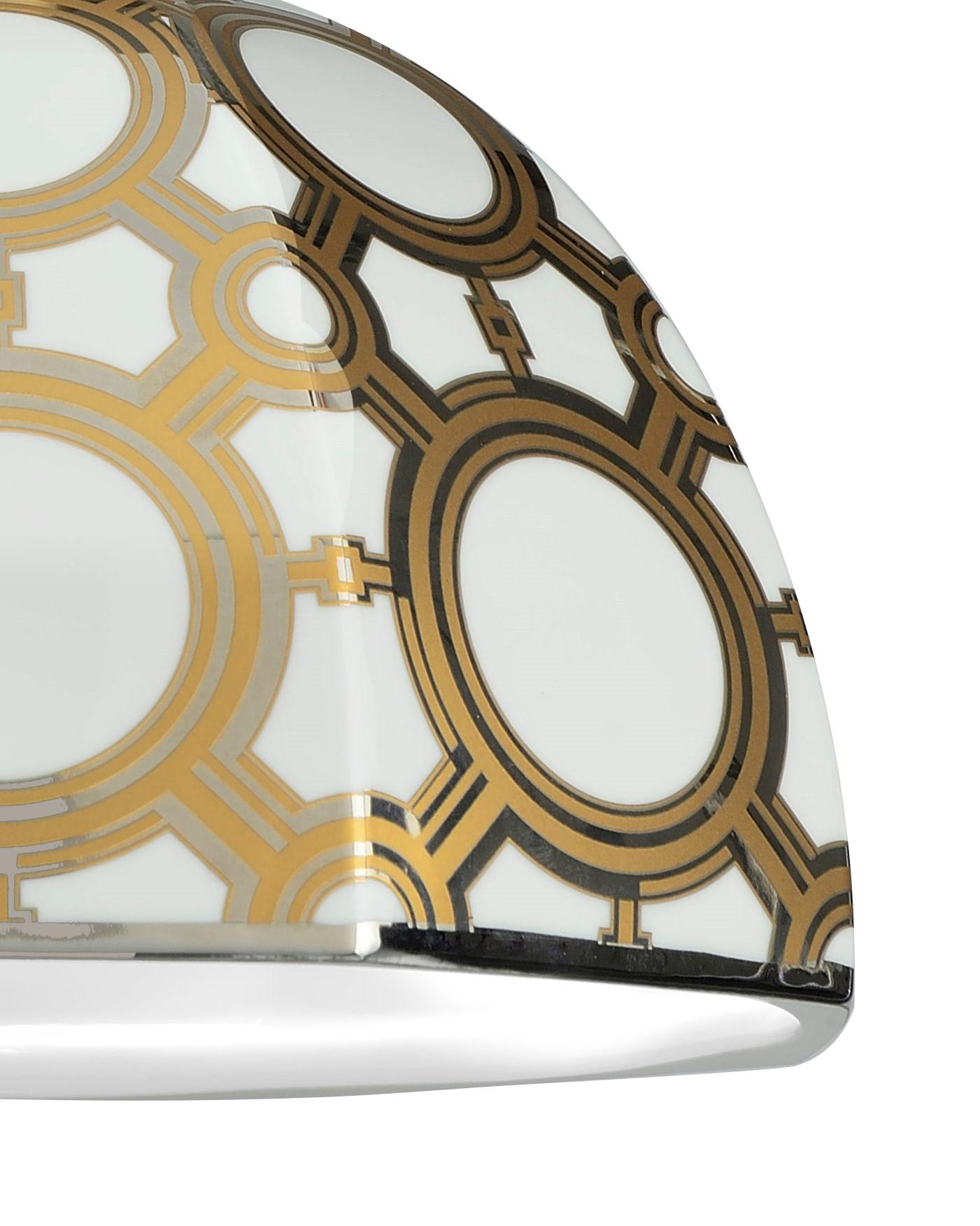Palazzo Vecchio Collection, Suspension Lamp, Gold and Platinum Decorations In New Condition For Sale In Campi Bisenzio, FI