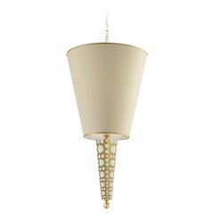 Palazzo Vecchio Collection, Suspension Lamp, Gold and Platinum Decorations 