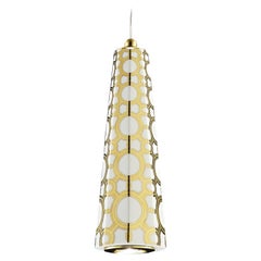 Palazzo Vecchio Collection - Suspension Lamp - Gold and Platinum Decorations