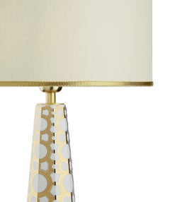 Palazzo Vecchio Collection, Table Lamp with Gold and Platinum Decorations