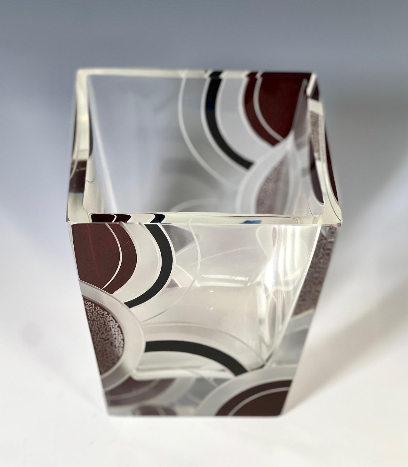 Please see the other options listed to see the variety available of Art Deco vases, in rare and interesting forms, patterns and colors. Used singly or in groupings, these make a bold and dramatic statement. Designed by Karl Palda, these were popular