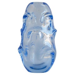 Pale Baby Blue Art Glass Vase by Börne Augustsson for Åseda, Sweden