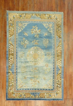 Pale Blue Antique Chinese Rug
