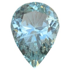 Pale Blue Aquamarine 12.2Ct Modified Pear Cut Natural Loose Gemstone for Pendant
