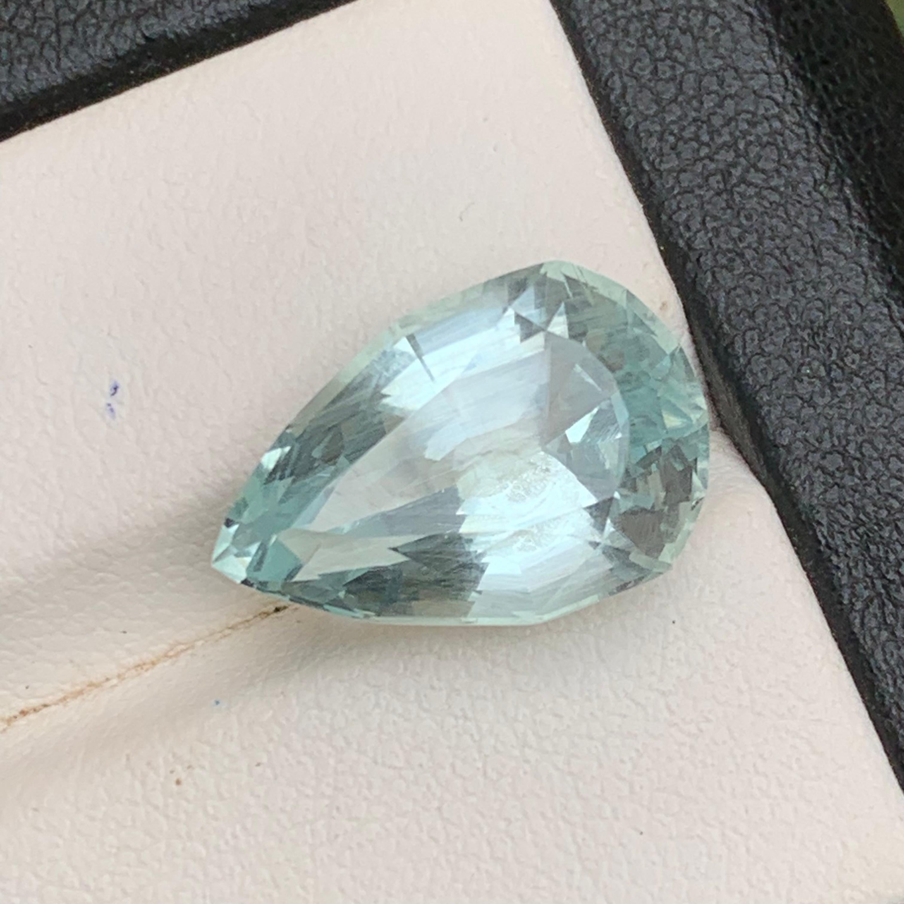 Pale Blue Aquamarine 8.19Ct Modified Pear Cut Natural Loose Gemstone for Jewelry en Nuevo estado para la venta en Peshawar, PK