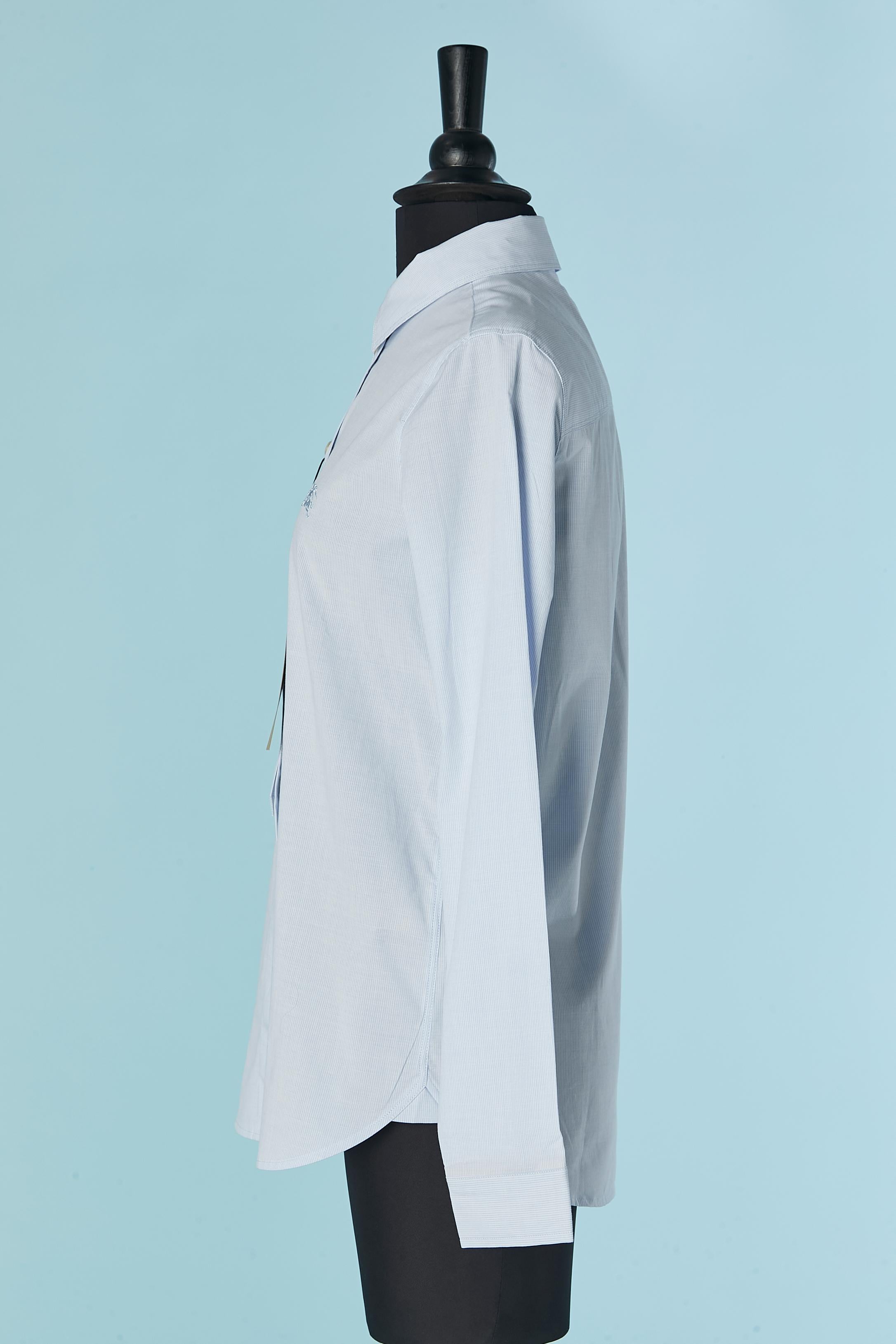 Chemise BURBERRY BRIT à rayures très fines, bleu pâle, neuve Neuf - En vente à Saint-Ouen-Sur-Seine, FR