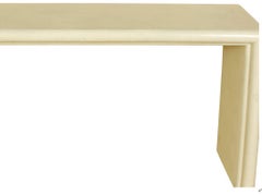 Pale Blue Lacquer Console in Karl Springer Style