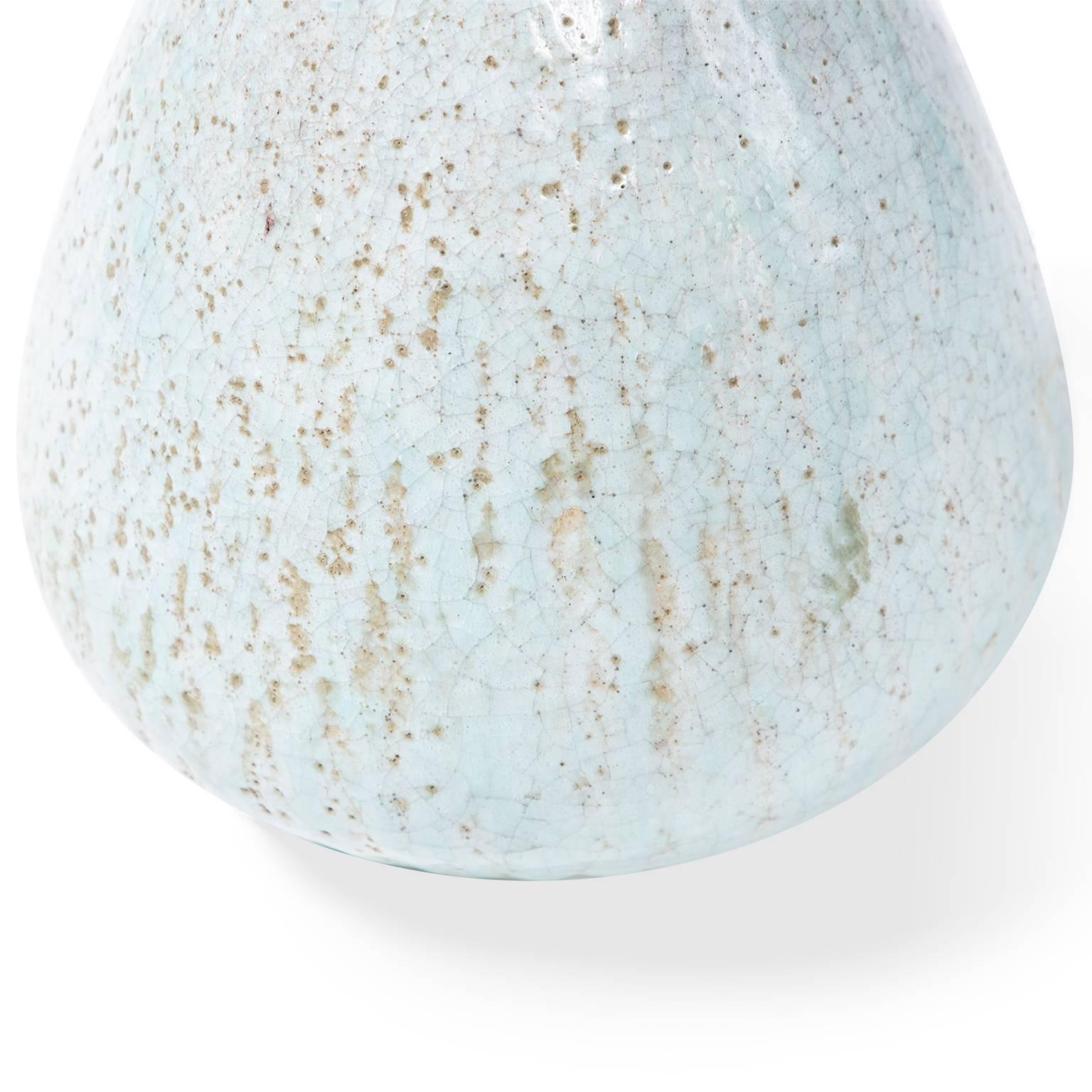 Pale Blue Midcentury Ceramic Lamp 1