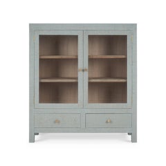 Pale Blue Modern China Cabinet