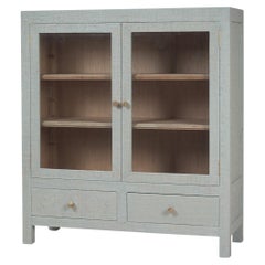 Pale Blue Modern China Cabinet