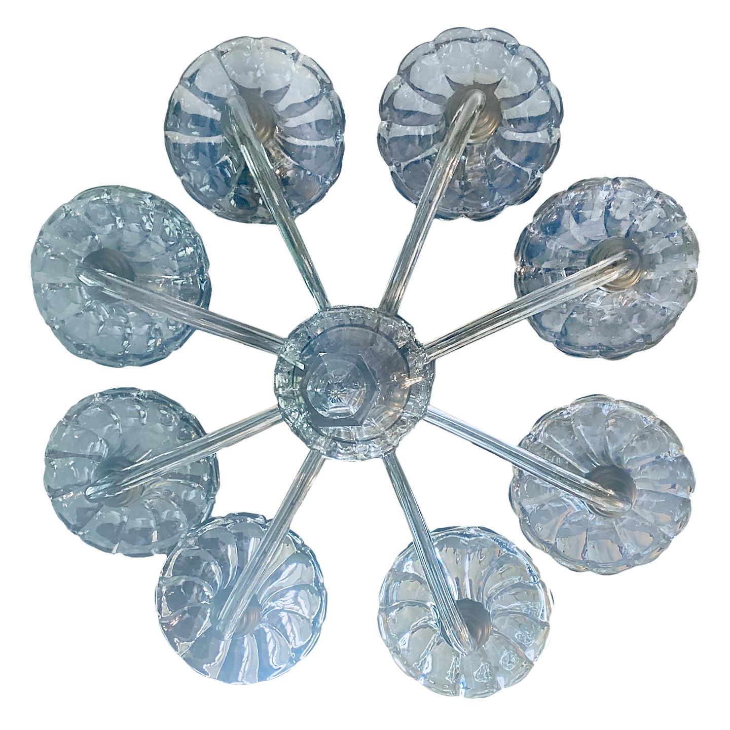 Mid-20th Century Pale Blue Murano Chandelier