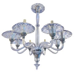 Pale Blue Murano Chandelier