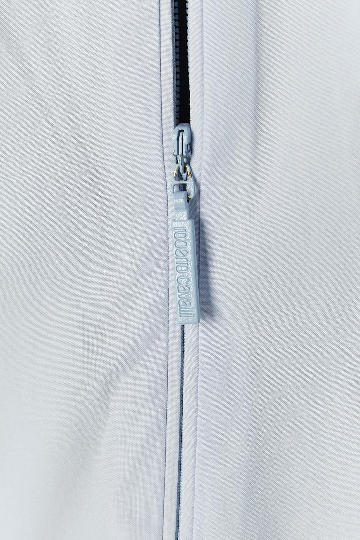 Pale blue sleeveless cotton dress with thread embroidery ROBERTO CAVALLI For Sale 3