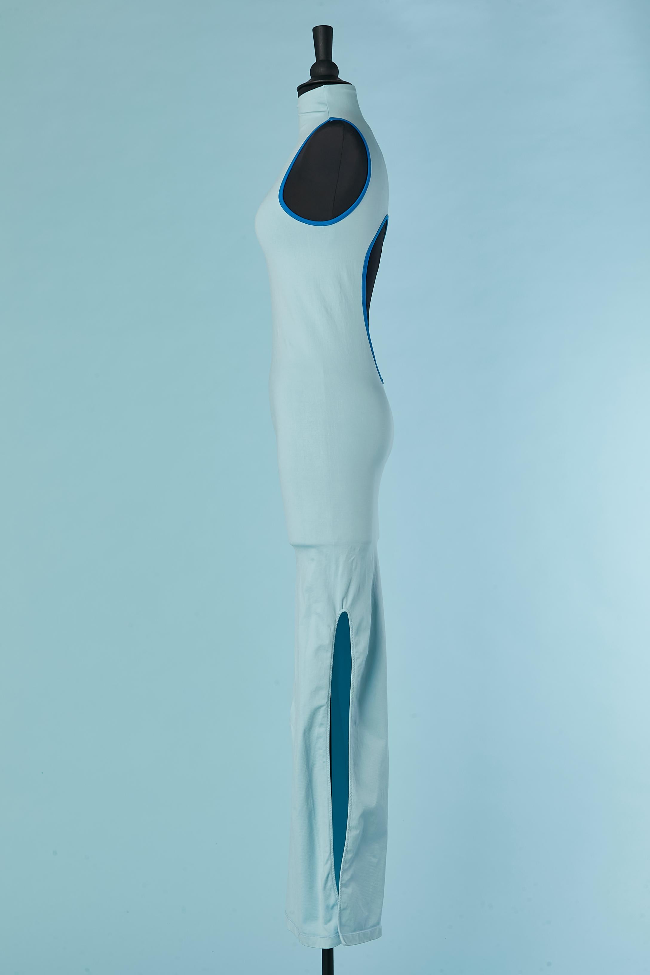 Pale blue stretch dress with backless Simon Miller In Excellent Condition For Sale In Saint-Ouen-Sur-Seine, FR