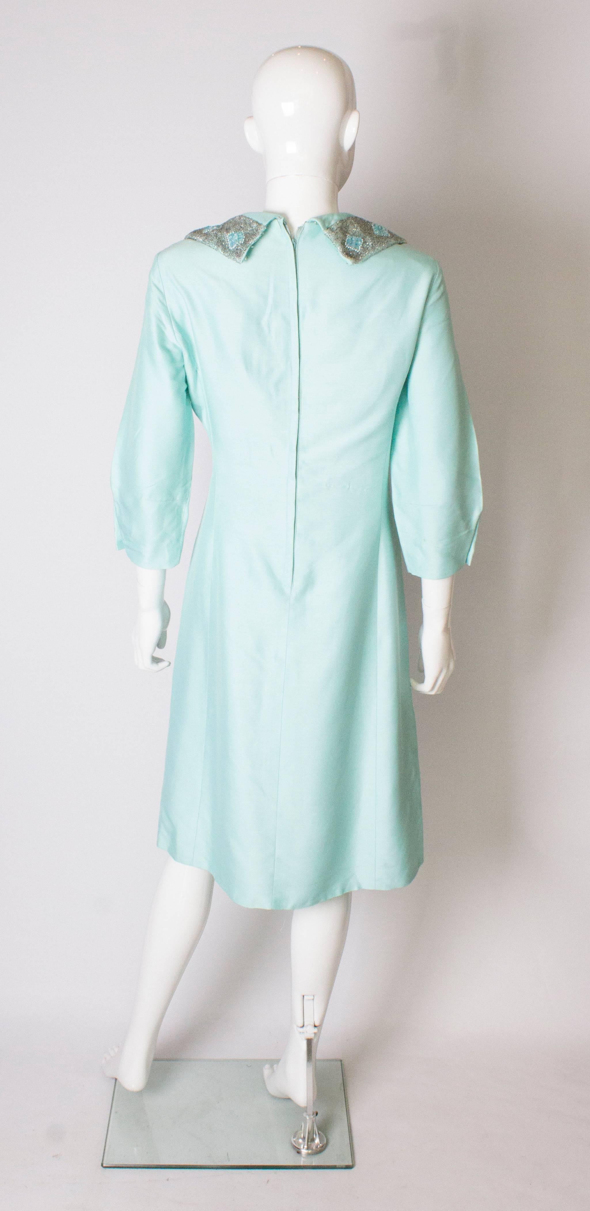 Pale Blue Vintage Dress by La Petite Francaise For Sale 2