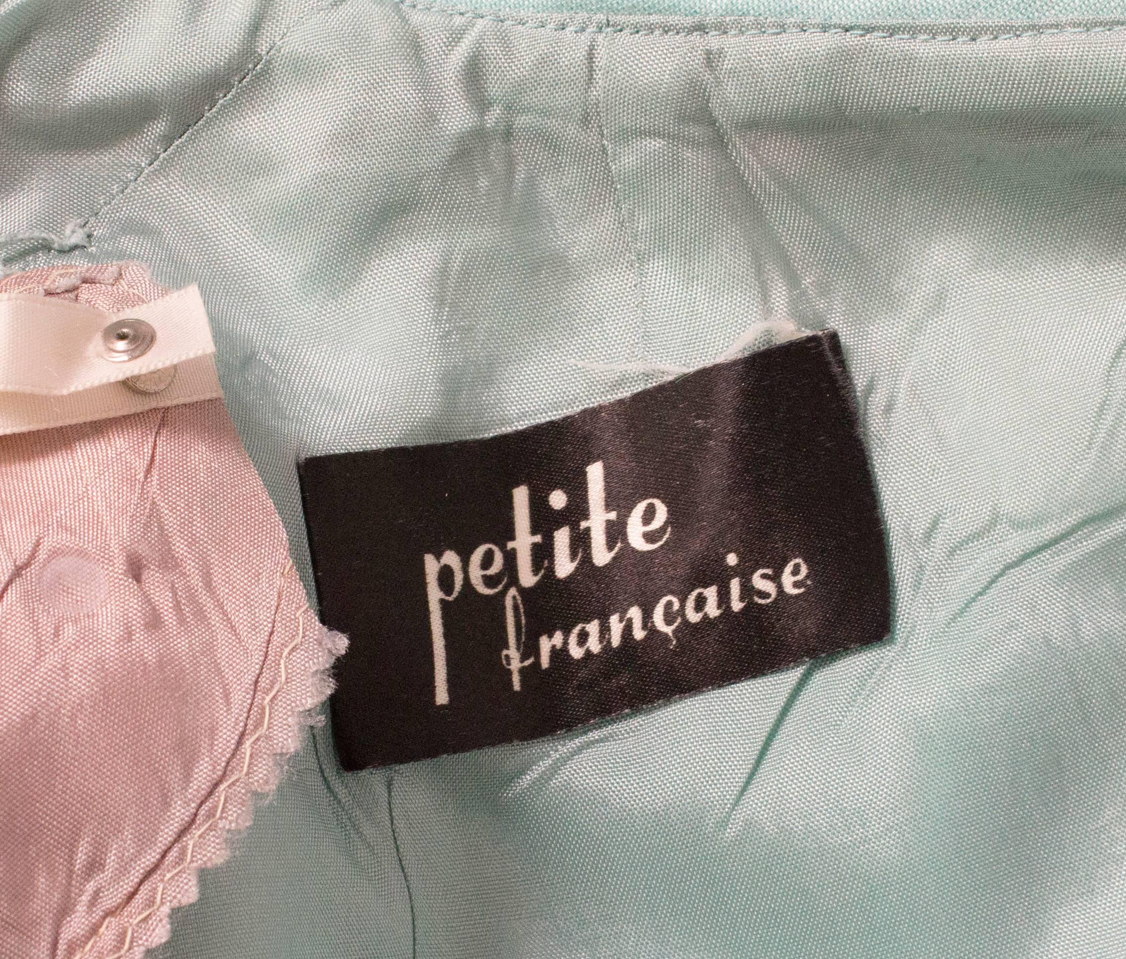 Pale Blue Vintage Dress by La Petite Francaise For Sale 4