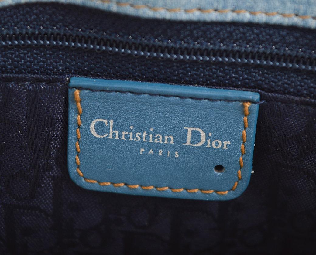 Pale Blue Y2K Denim Christian Dior 'Admit It' Corset Saddle Shoulder Bag 8