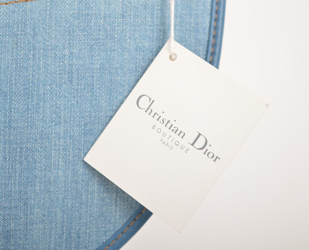 Pale Blue Y2K Denim Christian Dior 'Admit It' Corset Saddle Shoulder Bag 2