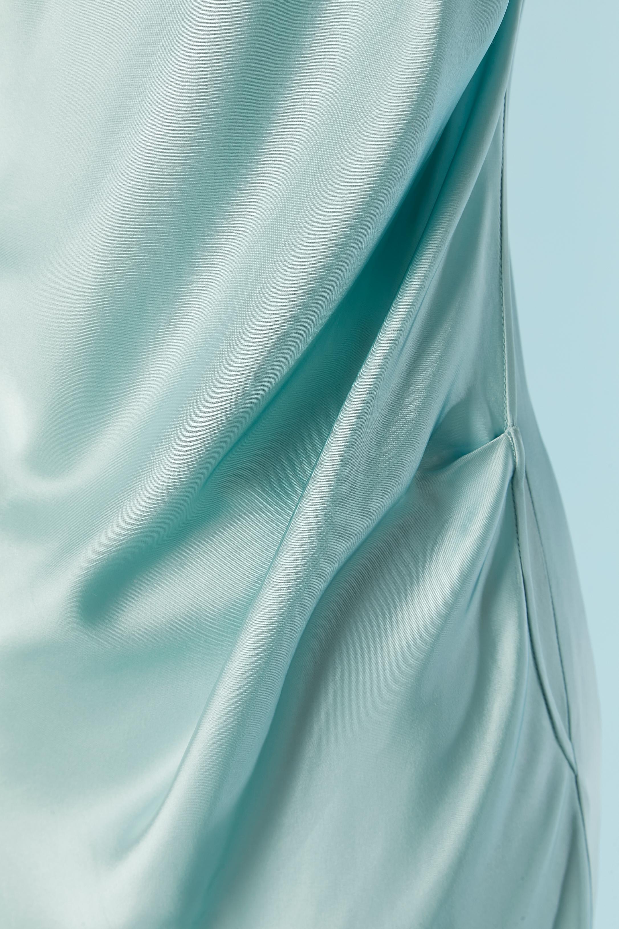 Pale bue asymmetrical slip dress HELMUT LANG en Excelente estado para la venta en Saint-Ouen-Sur-Seine, FR