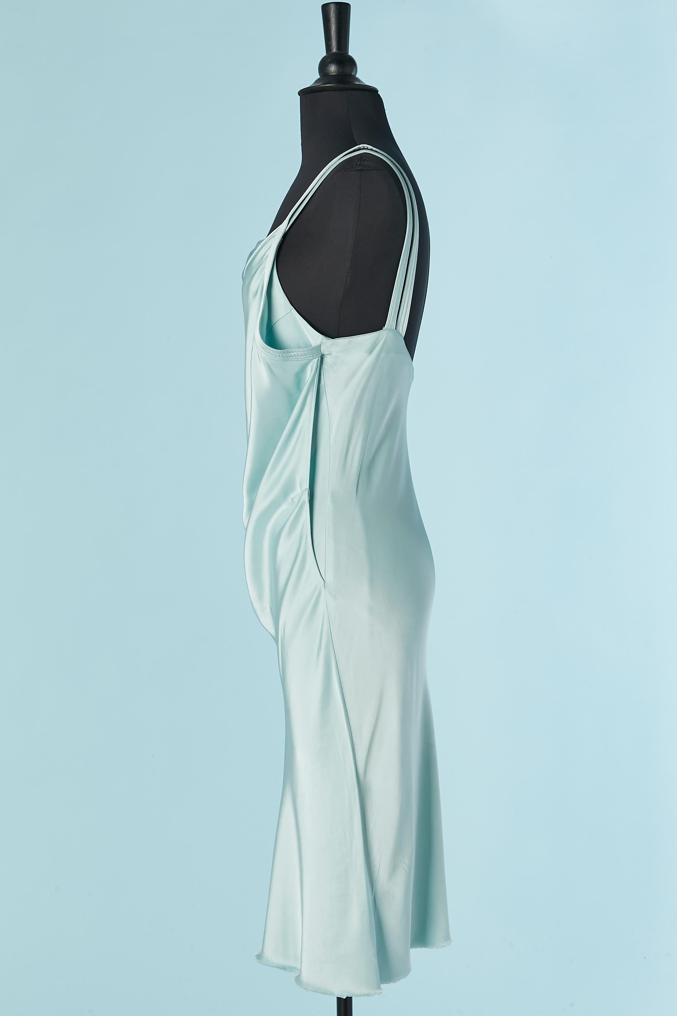 De las mujeres Pale bue asymmetrical slip dress HELMUT LANG en venta