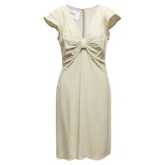 Pale Chartreuse Valentino Short Sleeve Dress