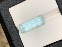 Light Blue Natural Aquamarine 7.11 Carat Baguette Cut Loose Gemstone for Ring