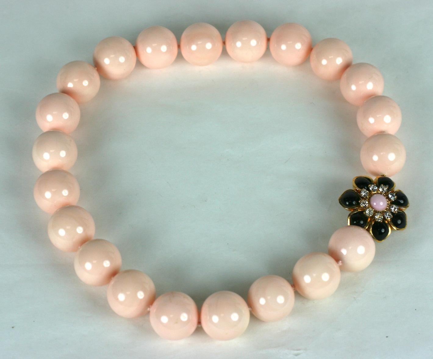pink pearl necklace vintage