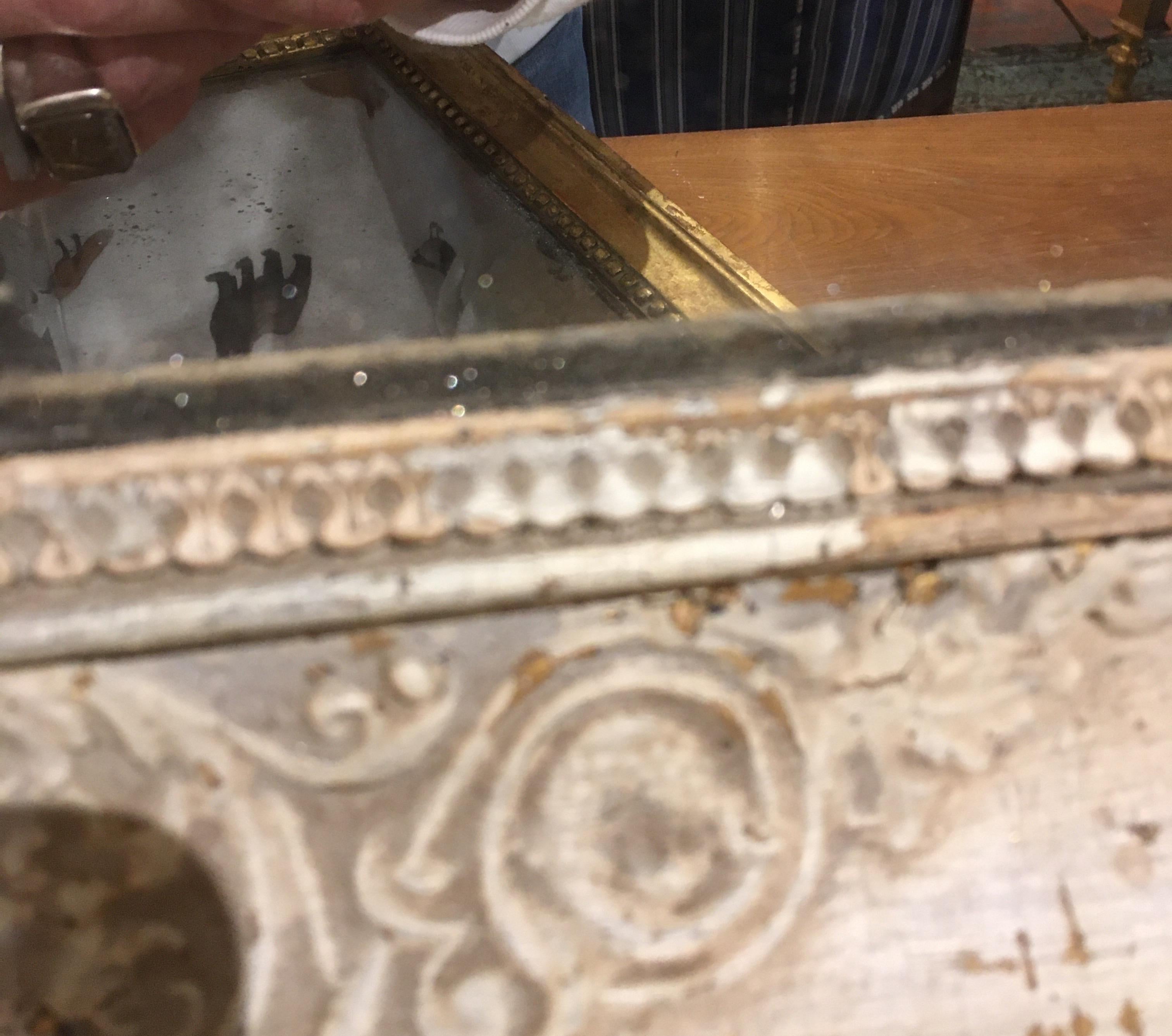 Pale French Green/Cream Frame Mirror 1