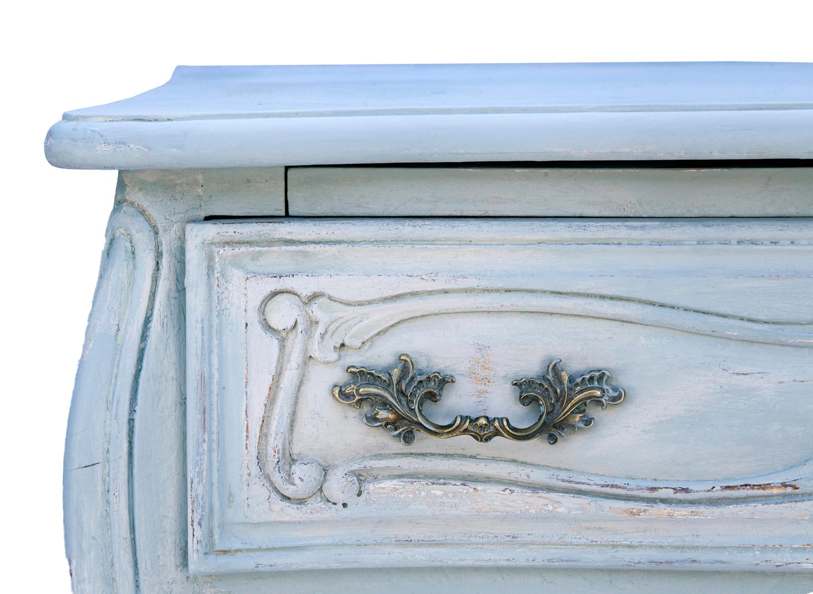 Pale French Provincial Commode with Two Spacious Drawers For Sale 1