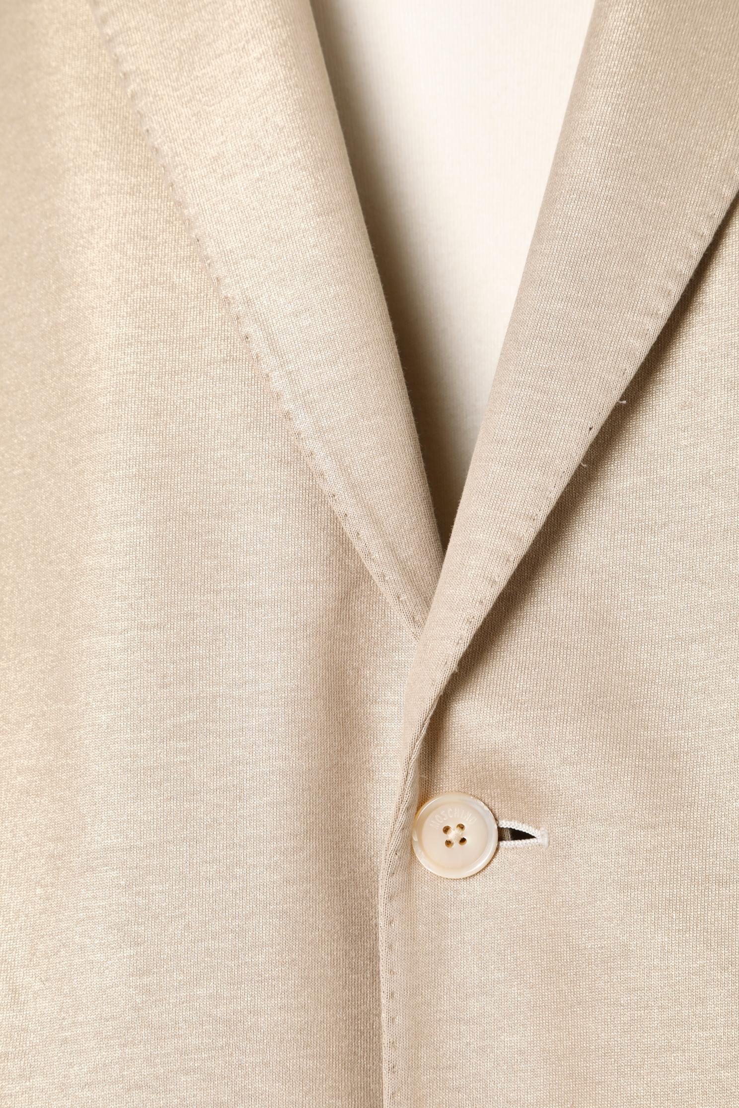 Gold Pale gold cotton and lurex single breasted tailor jacket for men Moschino For Sale