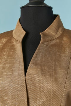 Pale gold lurex skirt-suit YVES SAINT LAURENT ENCORE FW1995