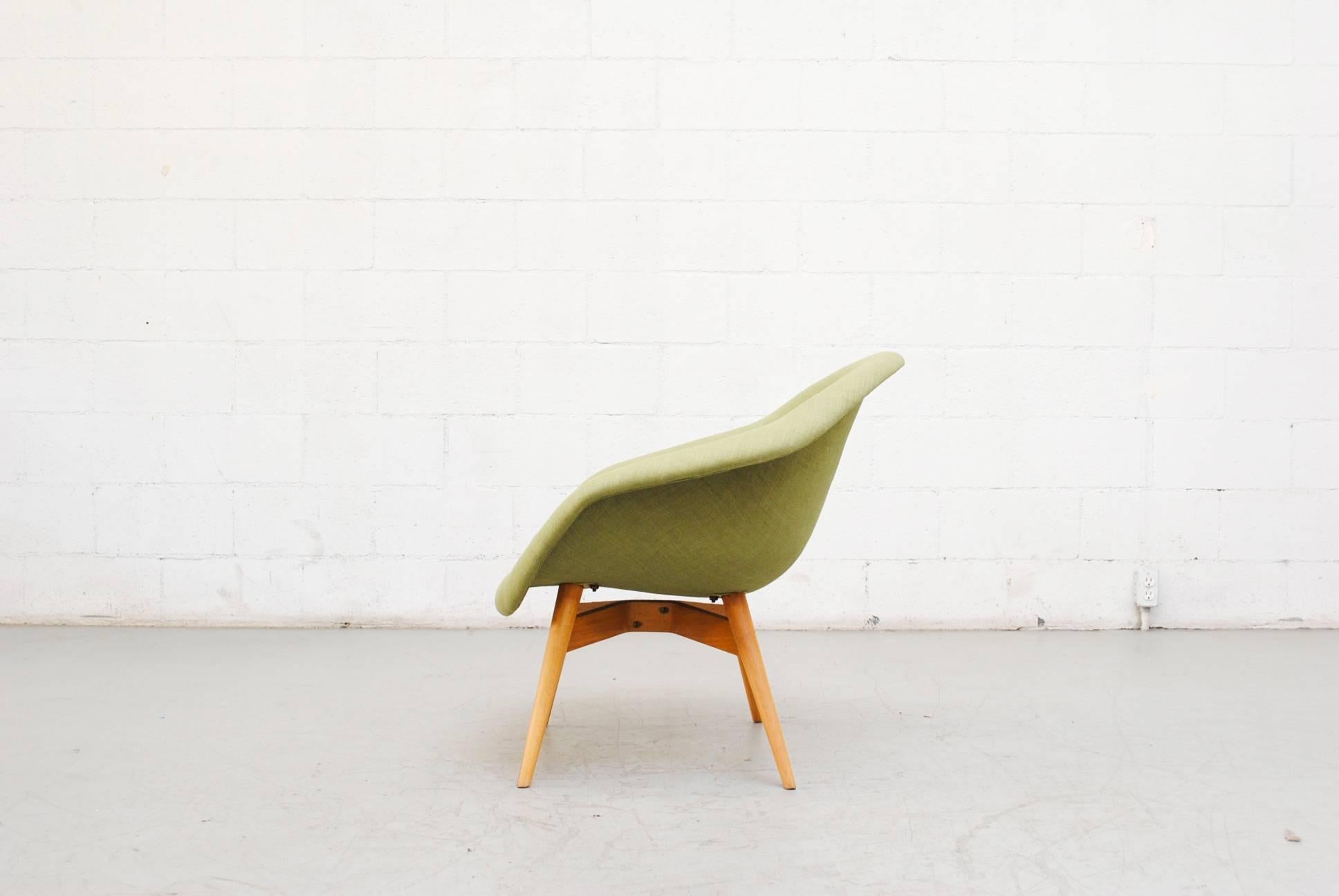 Mid-20th Century Pale Green Bucket Lounge Chair by Miroslav Navrátil for Vertex