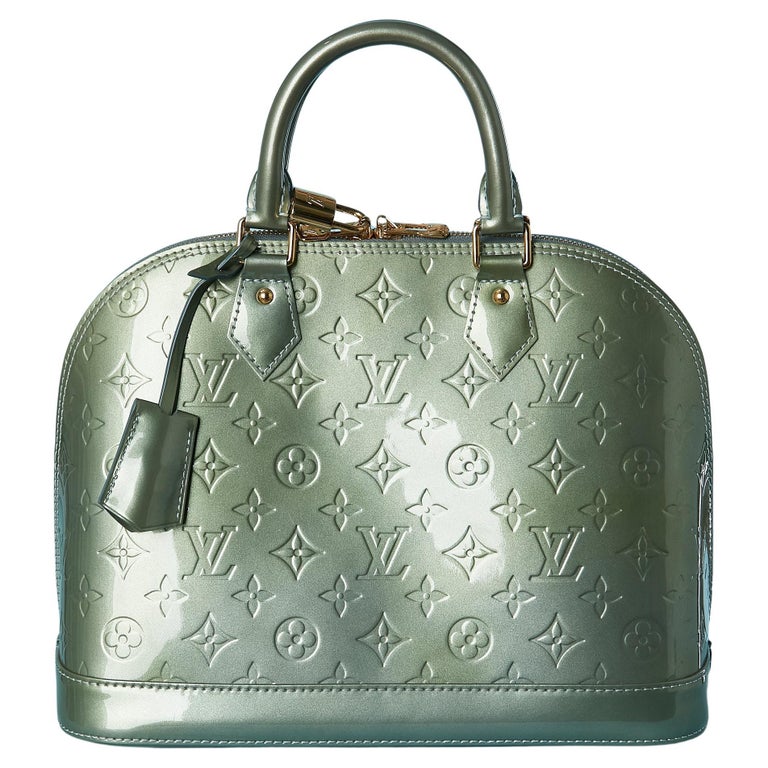 Sac à main en cuir vert pâle avec monogramme Louis Vuitton En