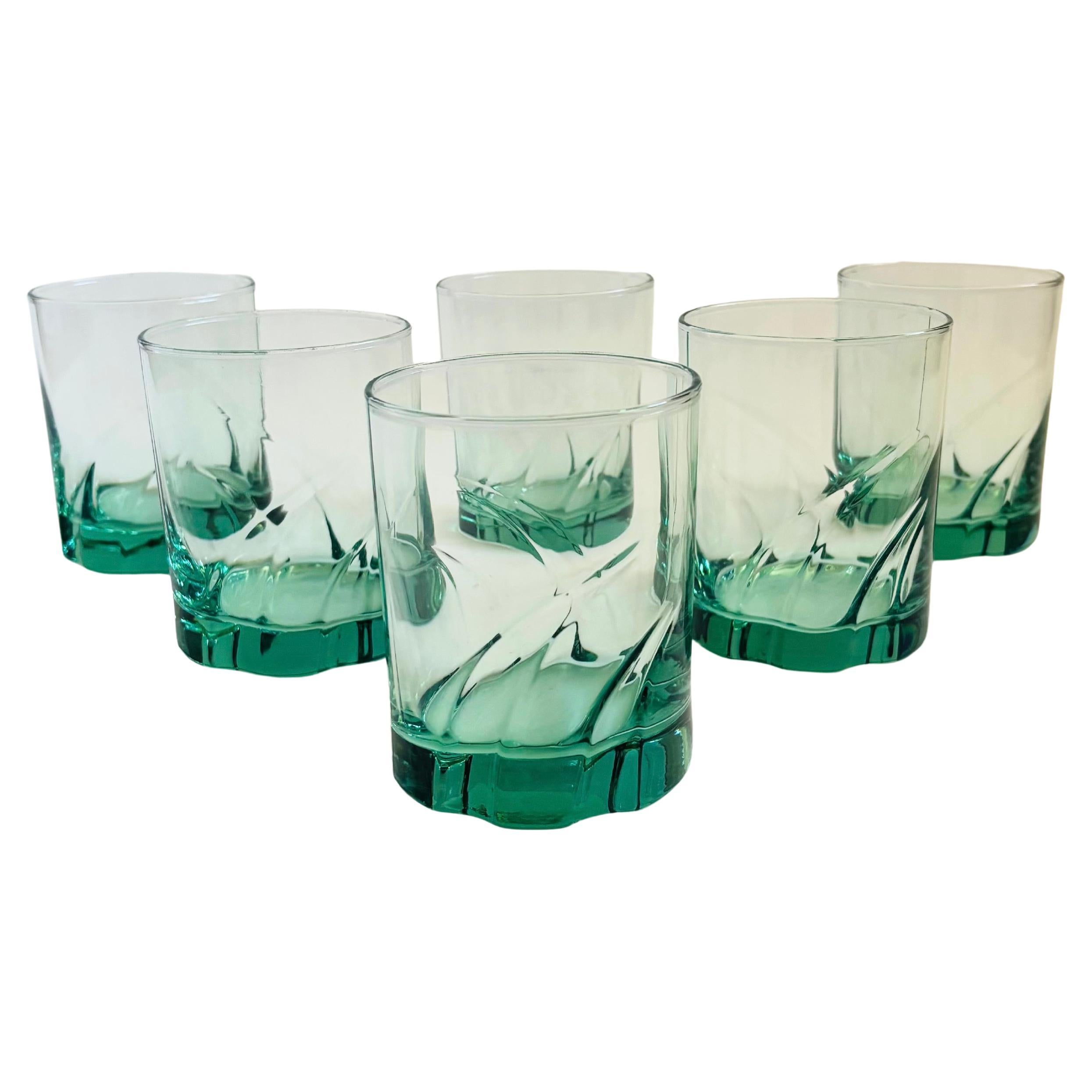 Pale Green Lowball Tumblers - Set of 6