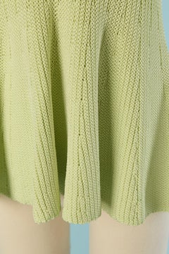 Pale green rayon knit tank top ALEXANDRE VAUTHIER