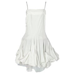 Pale green silk ruffle dress with petticoat Charles Anastase