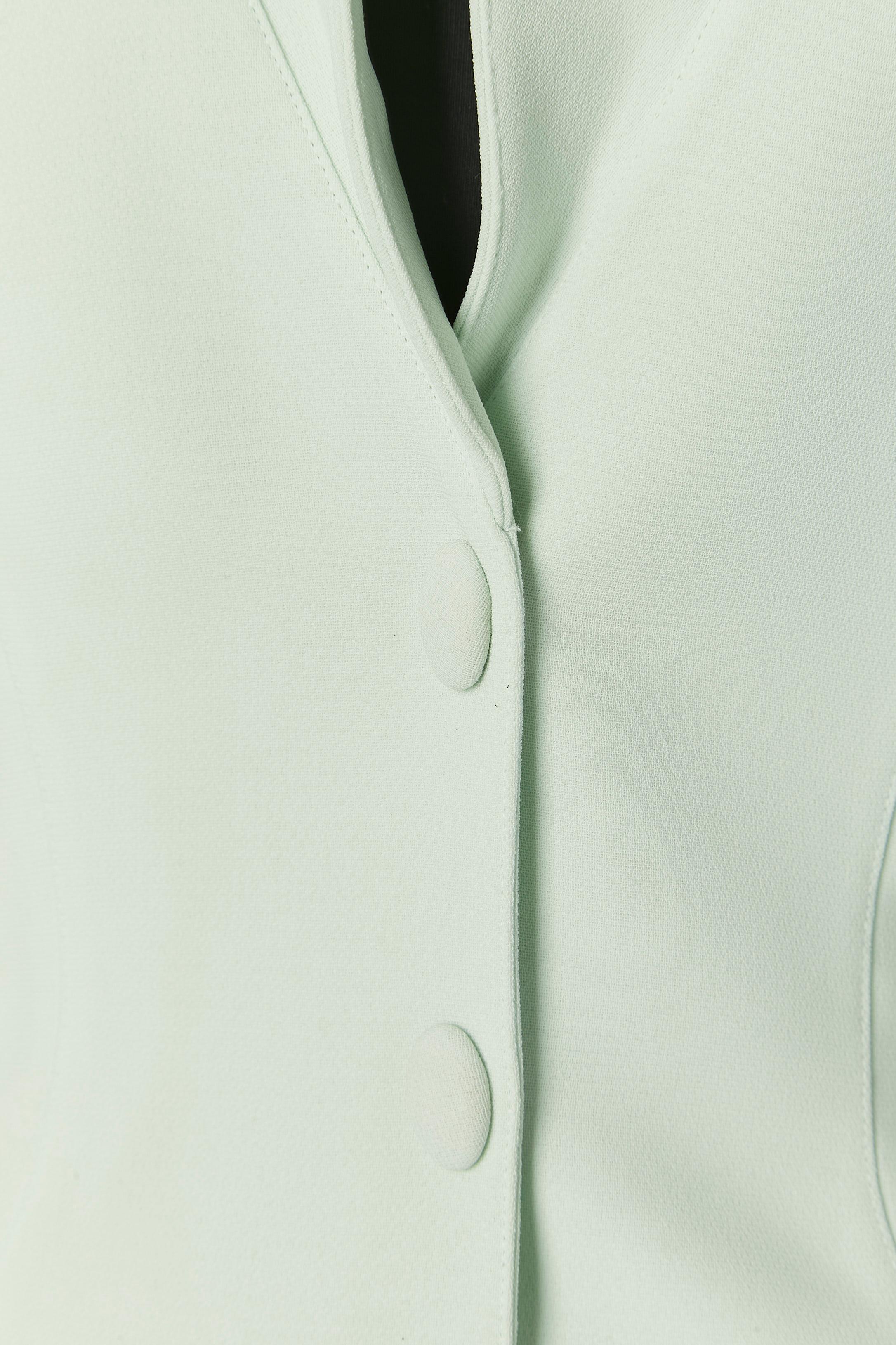 Grigio Tailleur monopetto verde pallido THIERRY MUGLER in vendita