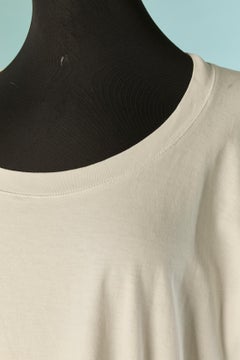 Hellgraues Langarmkleid aus Baumwolljersey von MM6 Maison Margiela